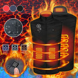 Cameland Heated Jacket Plus Size Lightweight 4pcs Heating Pads Heated Vest 3 Heating Levels USB Electric Washable Winter Coats for Women Men on Clearance (Battery Pack Not Included)