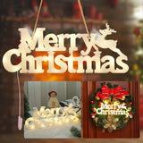 Christmas Gifts on Clearance SUWHWEA Merry Christmas Letter Lights Christmas Decoration LED Lantern Christmas Wreath Hanging Lights Christmas Decorations on Clearance