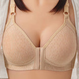 Dqueduo Wirefree Bras for Women ,Plus Size Front Closure Lace Bra Wirefreee Extra-Elastic Bra Adjustable Shoulder Straps Sports Bras 36B/C/D-44B/C/D, Summer Savings Clearance