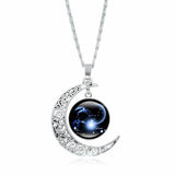 Up to 65% Off! Necklace For Women Dqueduo Crystal Zodiac Jewelry Necklace for Women 925 Sterling Silver Celestial Jewelry Constellation Star Necklace Birthday Gift for Her Jewelry for Women
