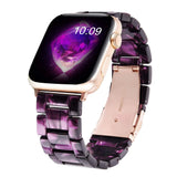 V-Moro Resin Strap Apple Watch Band 38-41mm iWatch Series with Stainless Steel Buckle Replacement Purple