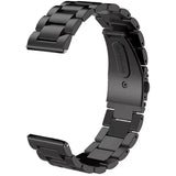 V-moro for samsung gear s3 frontier bands，Galaxy Watch 3 Band 45mm Strap bands，22mm Solid Stainless Steel Metal Business Bracelet Strap Bands（Black）